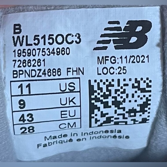 New Balance 515 SEUDE Womens Size 11 (B) Shoes Sneakers Gray Blue WL515OC3 - Picture 8 of 8